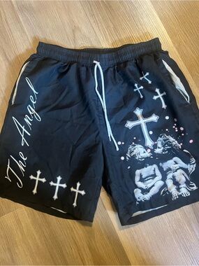 Romwe men’s gothic style “The Angel” shorts sz small